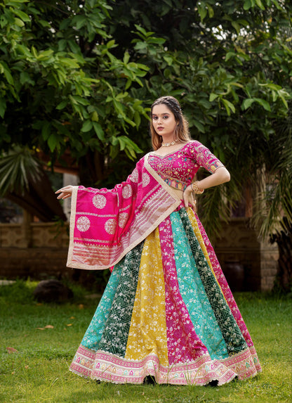 Bridal Wear Multi Color Beautiful Work Lehenga Choli