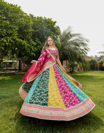 Bridal Wear Multi Color Beautiful Work Lehenga Choli