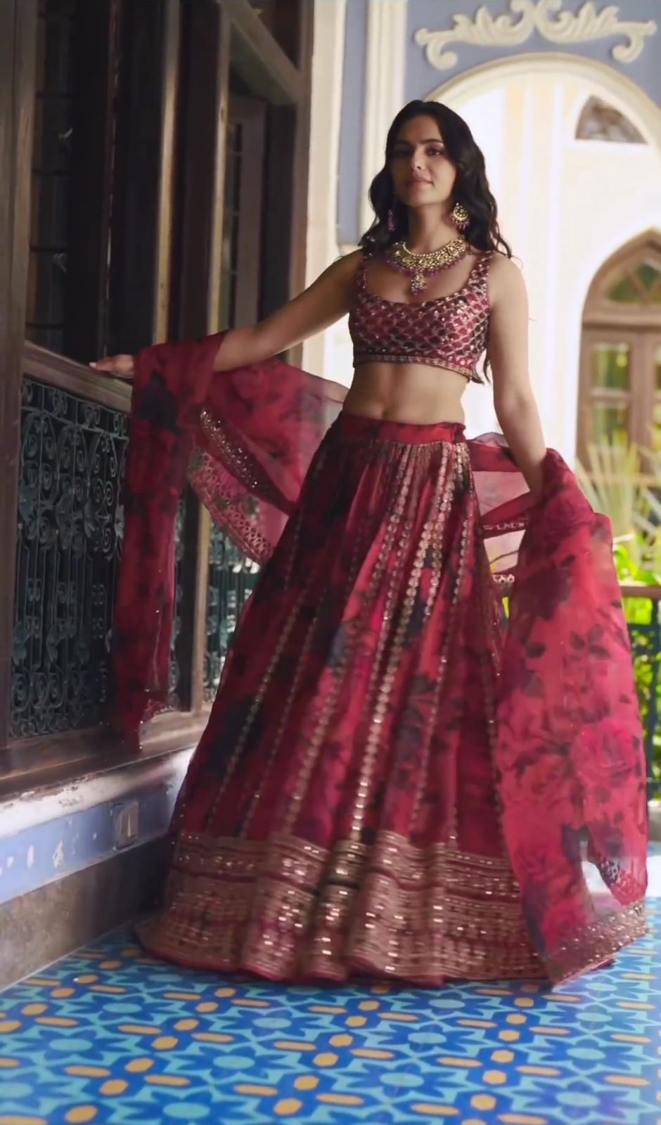 Marriage Special Golden Work Maroon Color Lehenga Choli