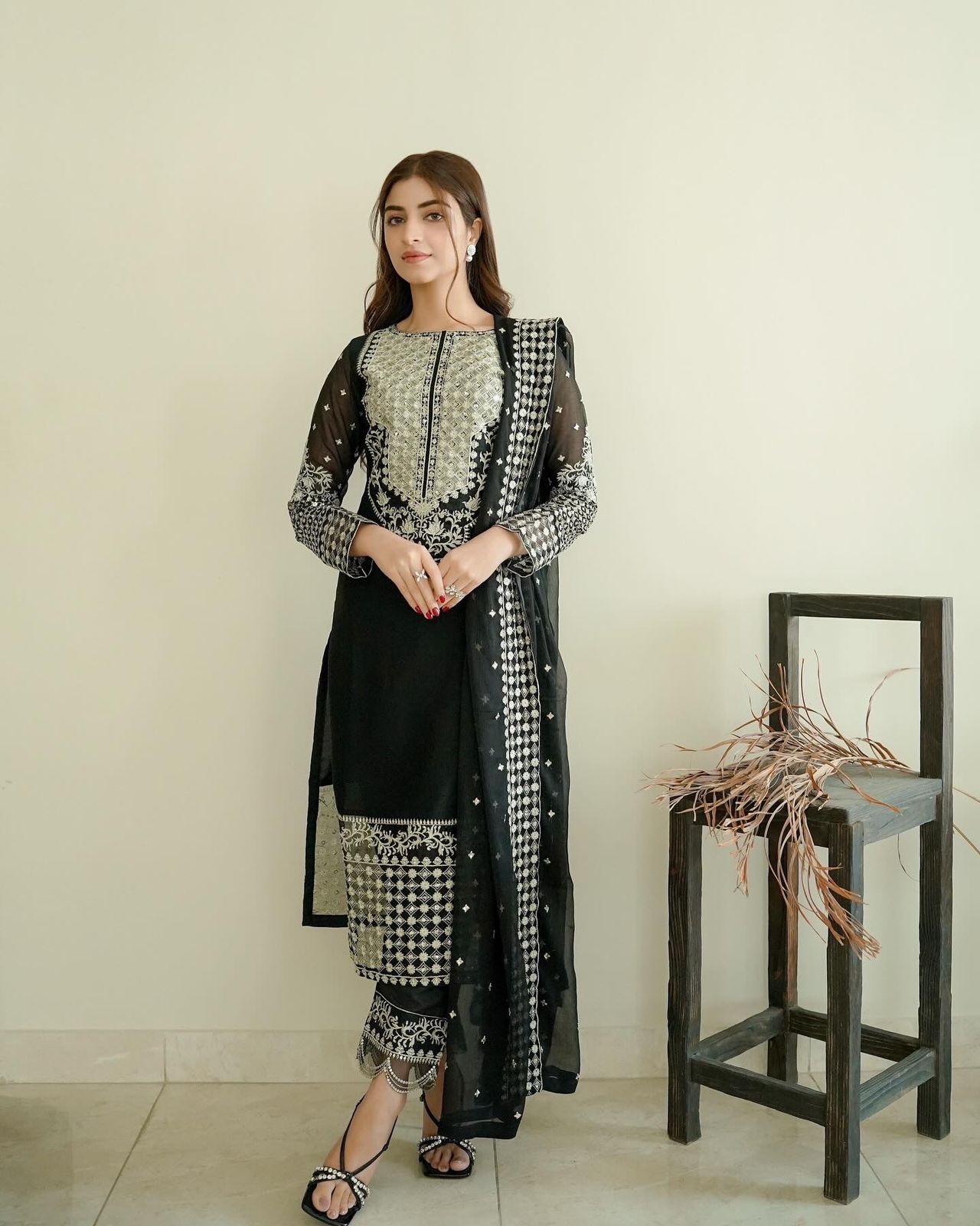 Dazzling Sequence Work Black Color Salwar Suit