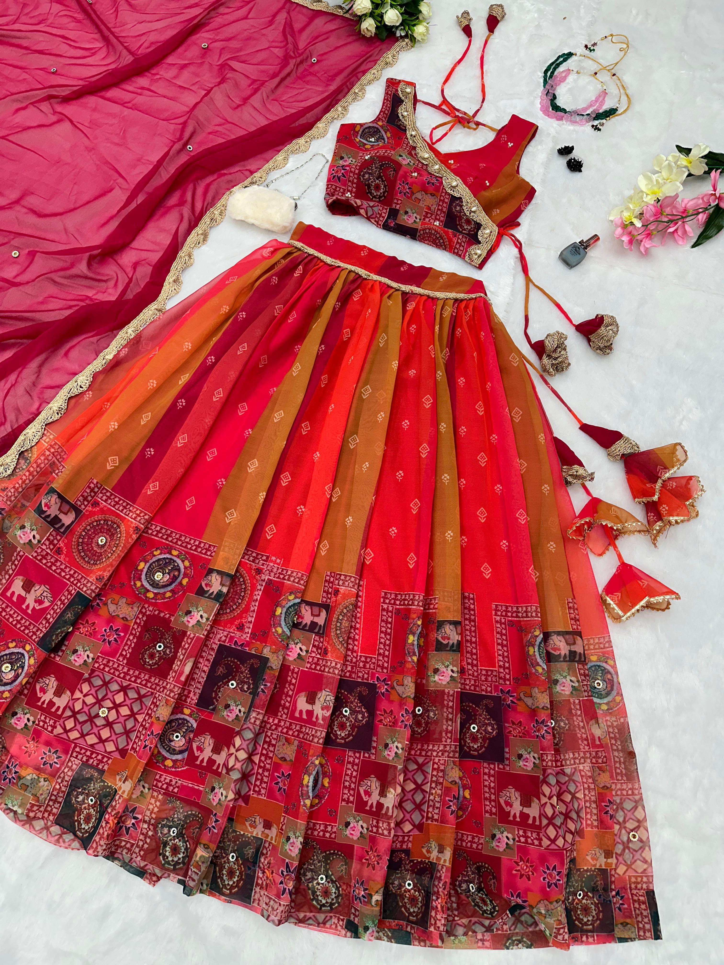 Riches Red Bridal Wedding Lehenga In Velvet SFARY10610 – ShreeFashionWear