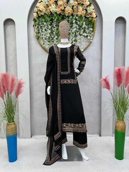 Mesmerizing Work Black Color Salwar Suit