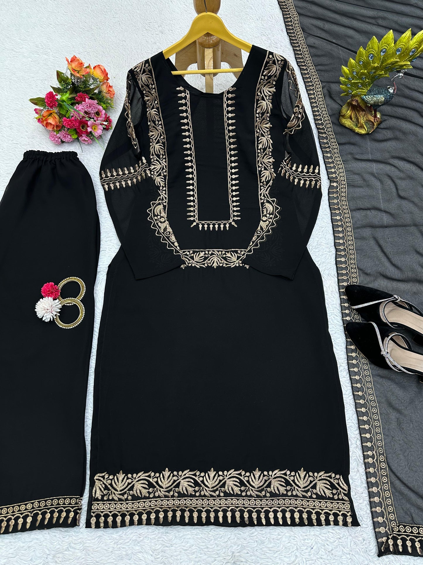 Mesmerizing Work Black Color Salwar Suit