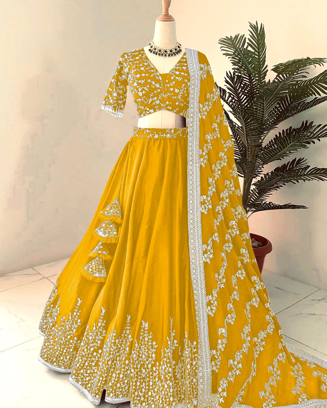 Yellow Color Wedding Collection Lehenga Choli