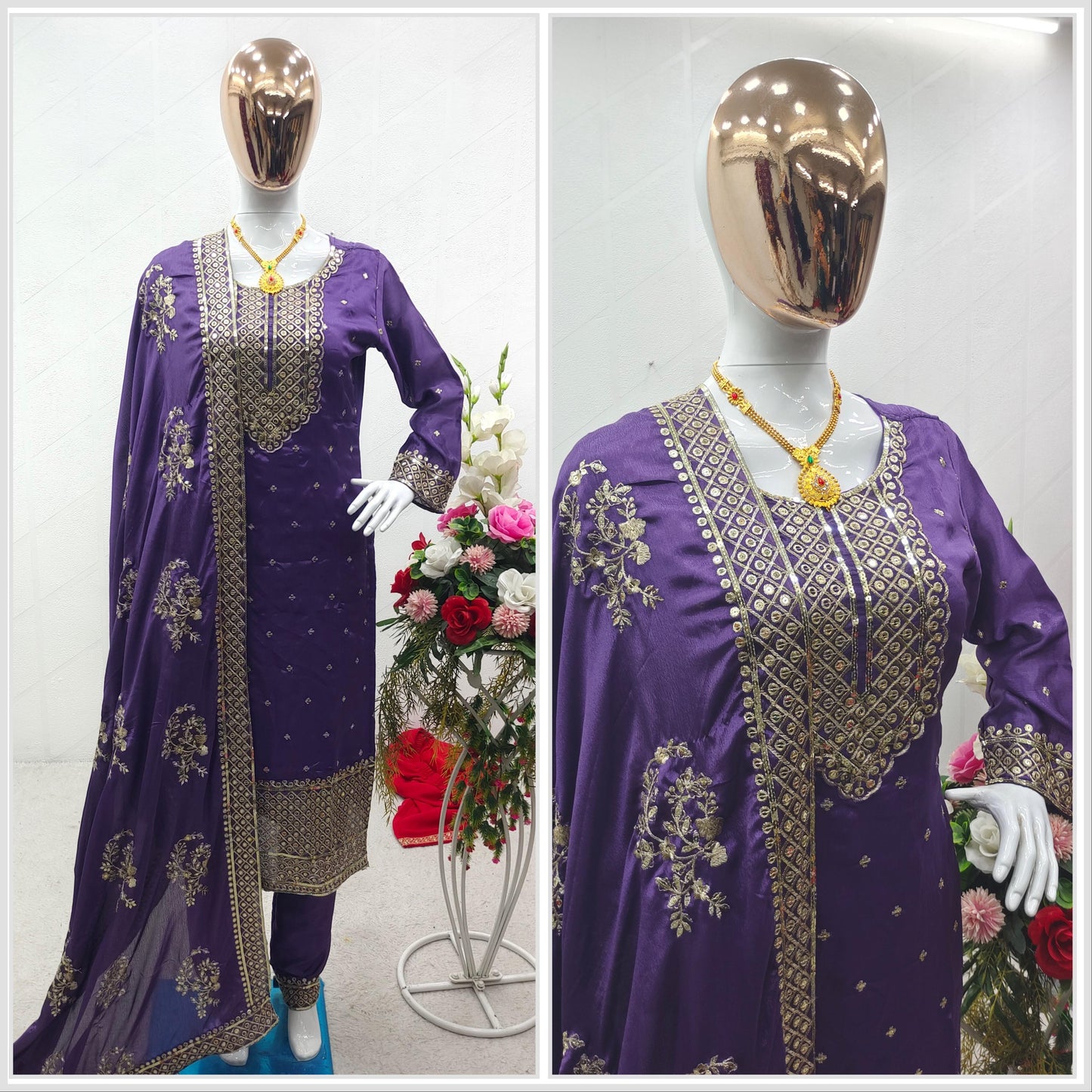 Exclusive Lavender Color Salwar Suit With Heavy Dupatta