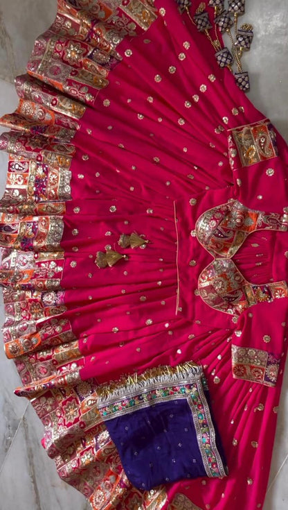 Awesome Pink Lehenga Choli With Heavy Embroidery Work