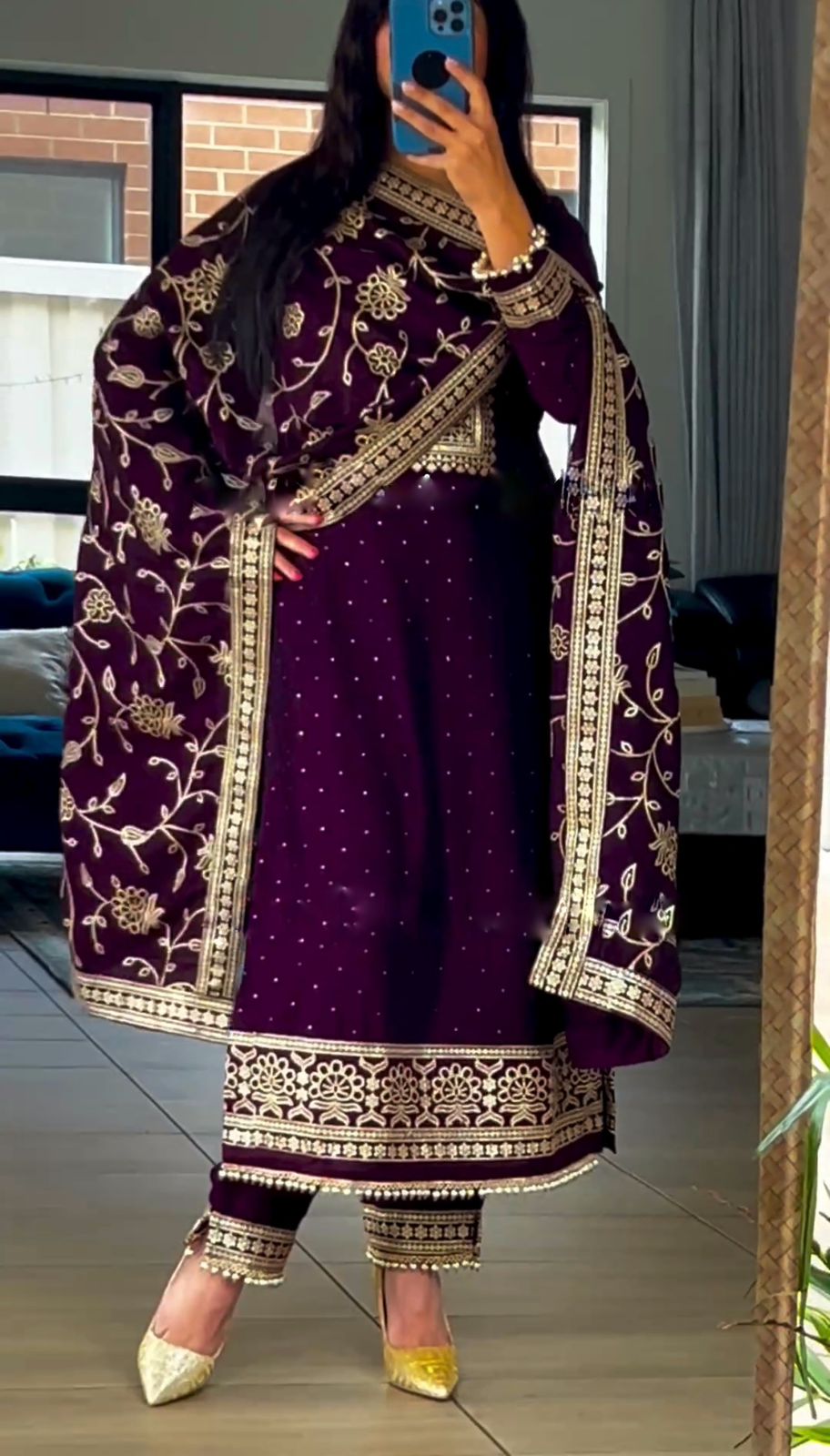 Festive Wear Heavy Sequence Work Purple Color Salwar Suit