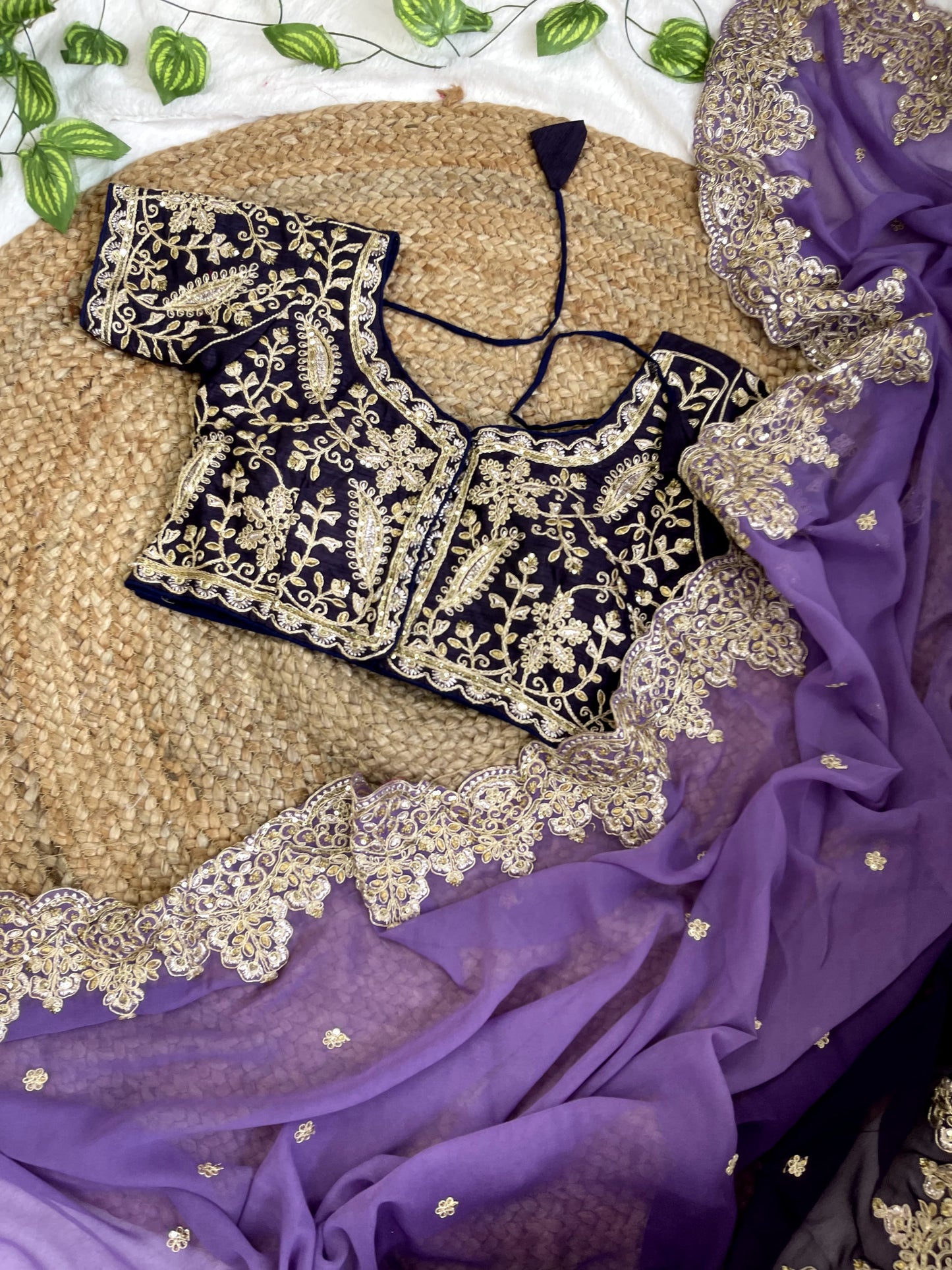 Fabulous Purple Shades Color Pure Soft Georgette Silk Pedding With 3mm Sequin Coding Work Saree