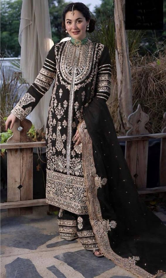 Awesome Sequence Work Black Kurti Pant With Dupatta