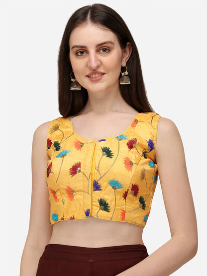 Beautiful Yellow Color Embroidered Sequin Work Blouse