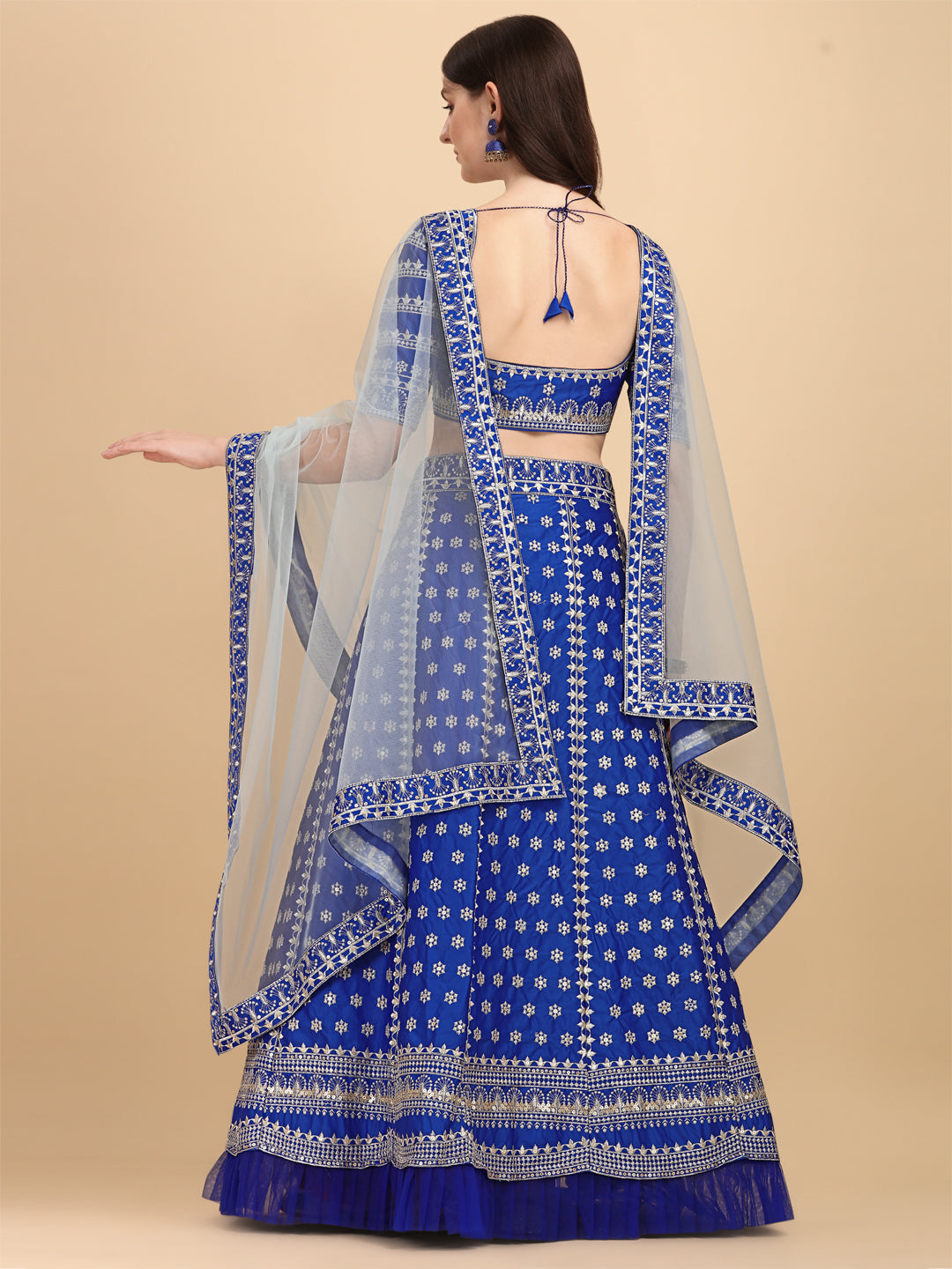 Blue Color Embroidered Sequence Work Lehenga Choli