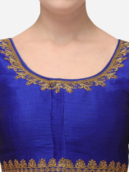 Blue Color Elephent Design Embroidery Work Blouse