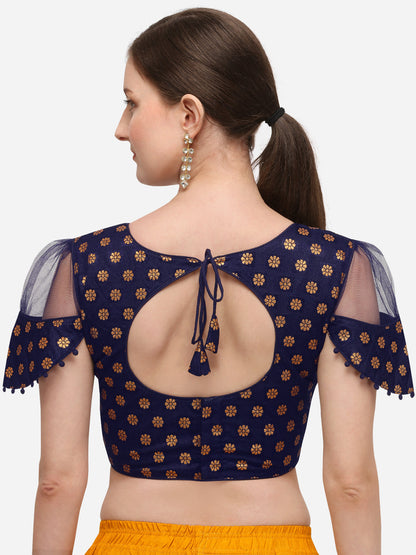 Stylish Navy Blue Color Printed Blouse