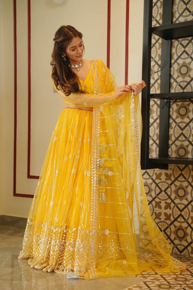 Gorgeous Yellow Color Lehenga Choli