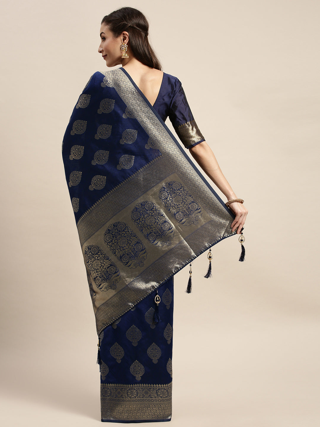 Blue Color Banarasi Silk Amazing Saree