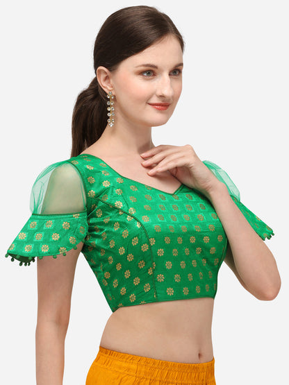 Stylish Green Color Printed Blouse