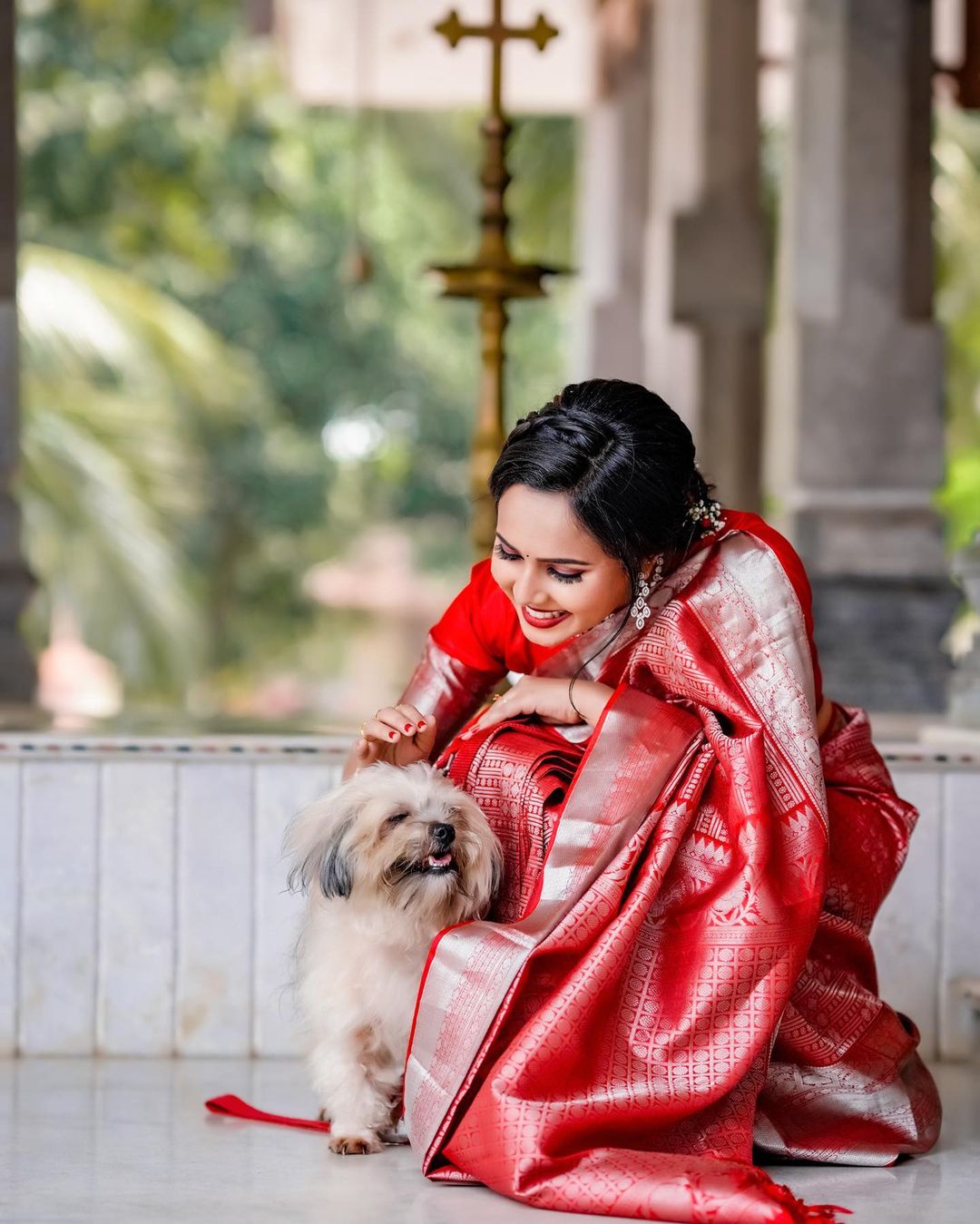 Blissful Red Color Rich Pallu Jacquard Border Saree