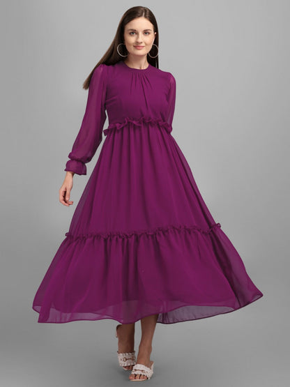 Beautiful Purple Color Dreamy Flowy Dress