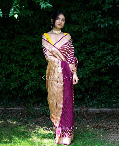 Pink Color Festival Wear Banarasi Silk Saree