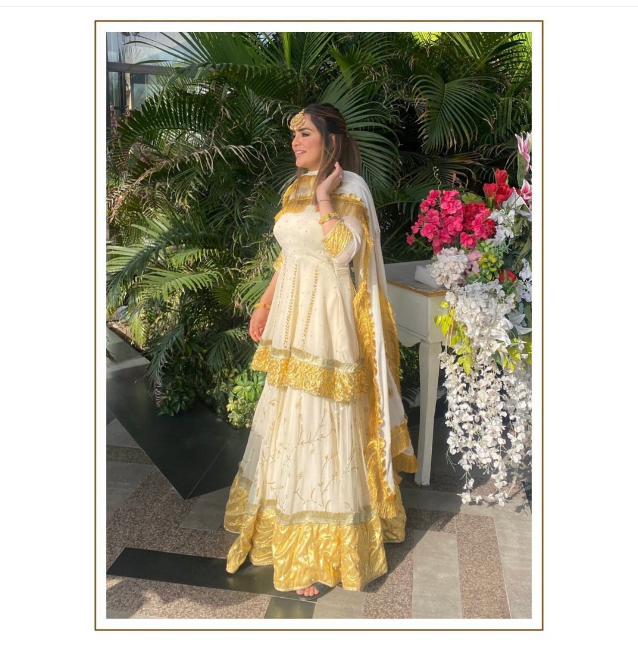 Innovative Off White Sequence Work Lehenga Suit