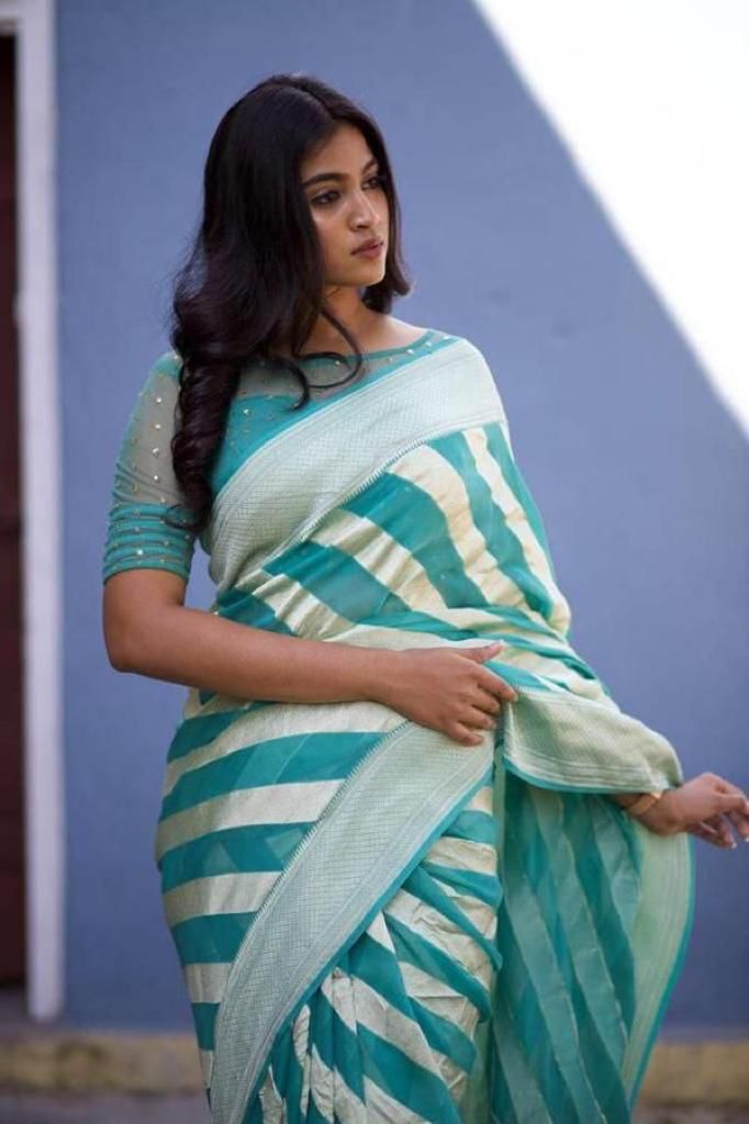 Sky Blue And Silver Jacquard Work Gorgeous Saree