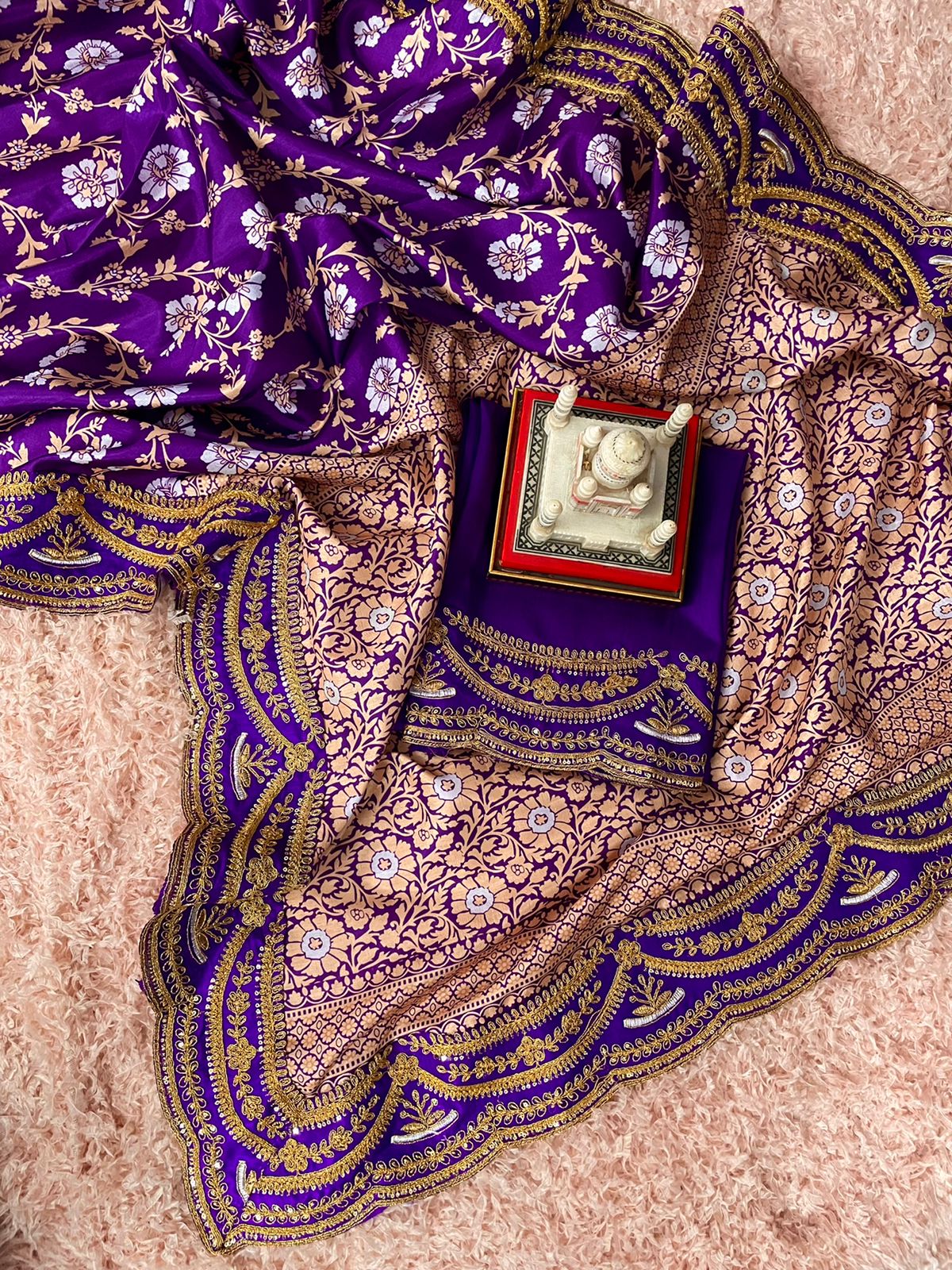 Wonderful Purple Color Gotapatti Work Saree