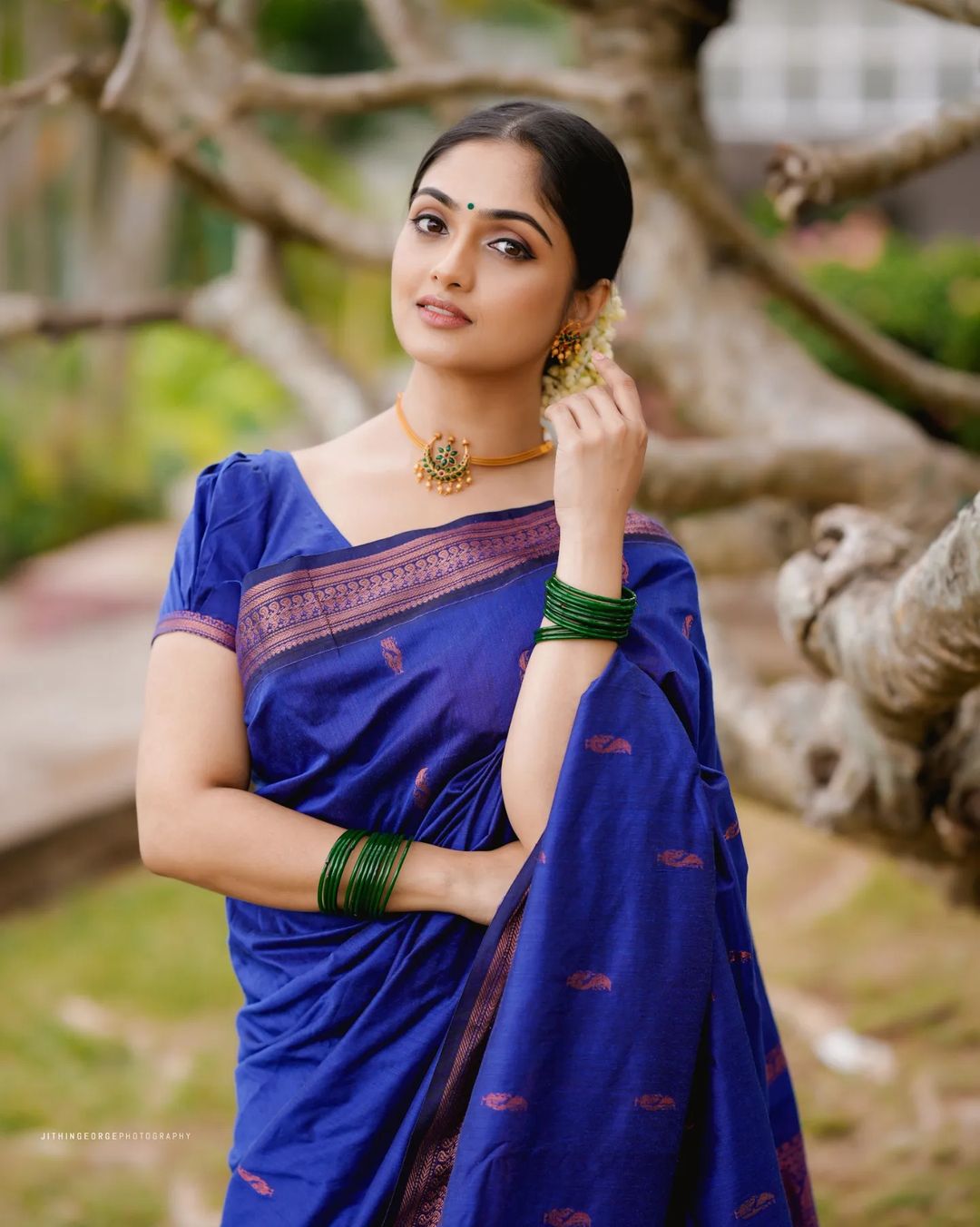 Festive Wear Blue Color Saree