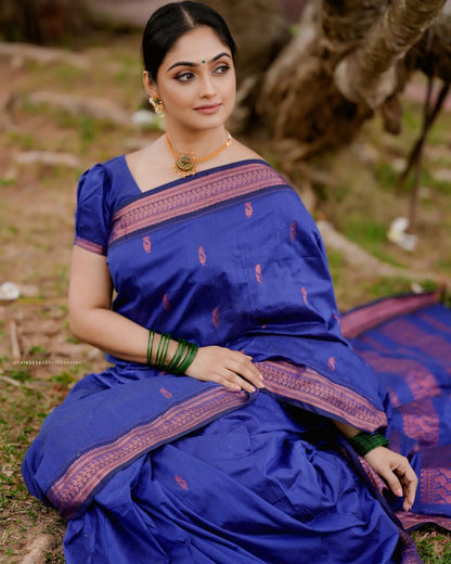 Festive Wear Blue Color Saree