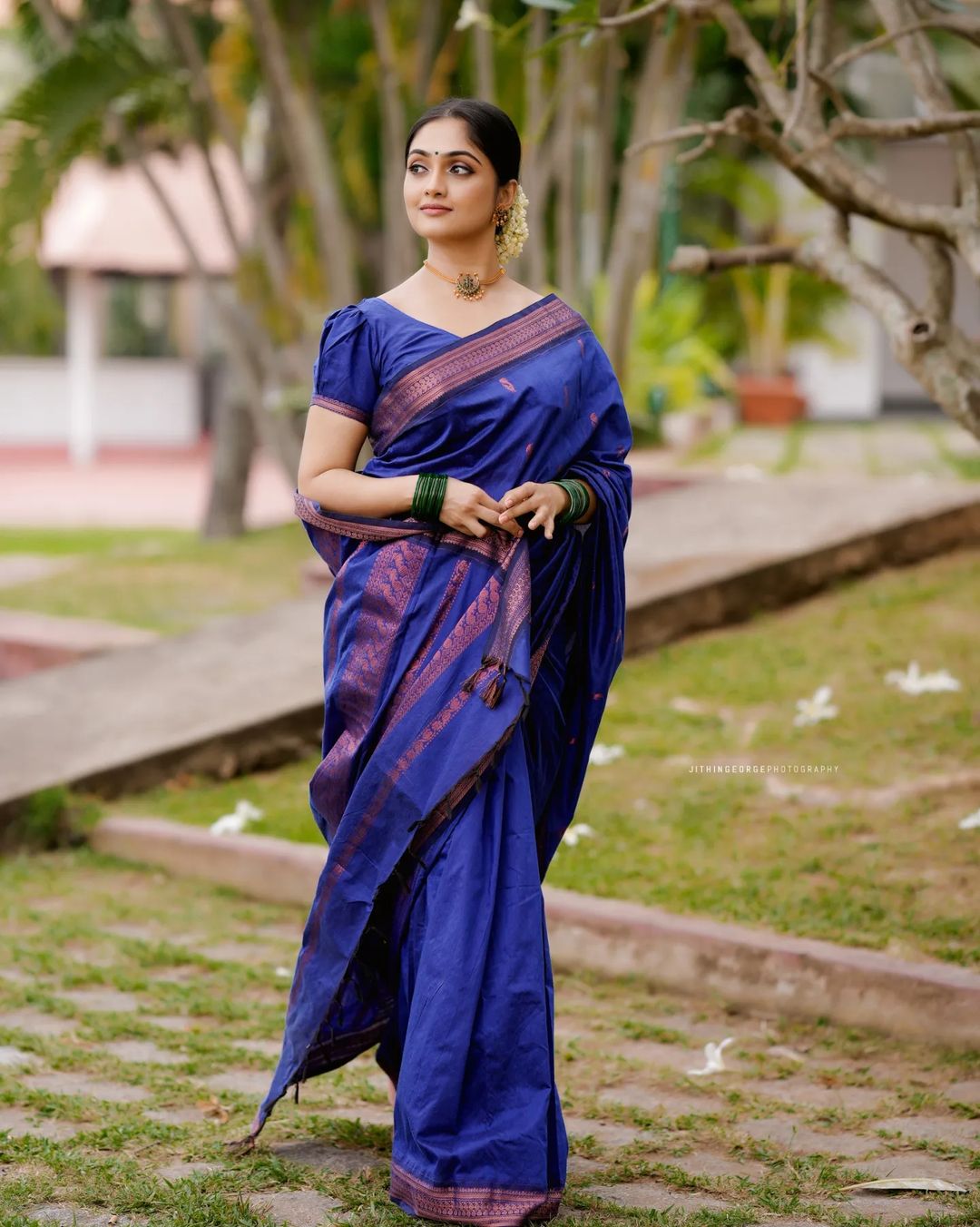 Festive Wear Blue Color Saree