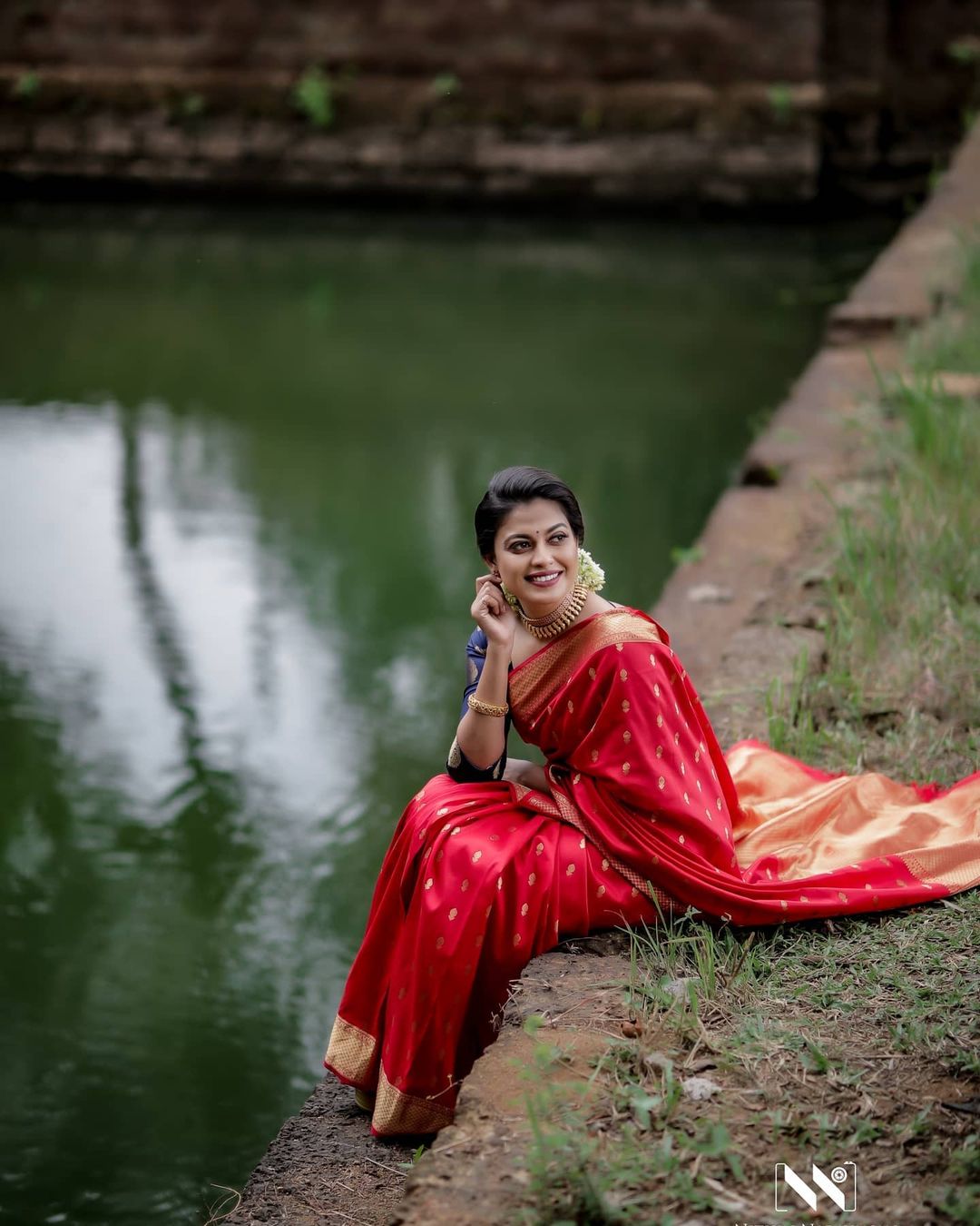 Attractive Red Color Soft Lichi Silk Saree