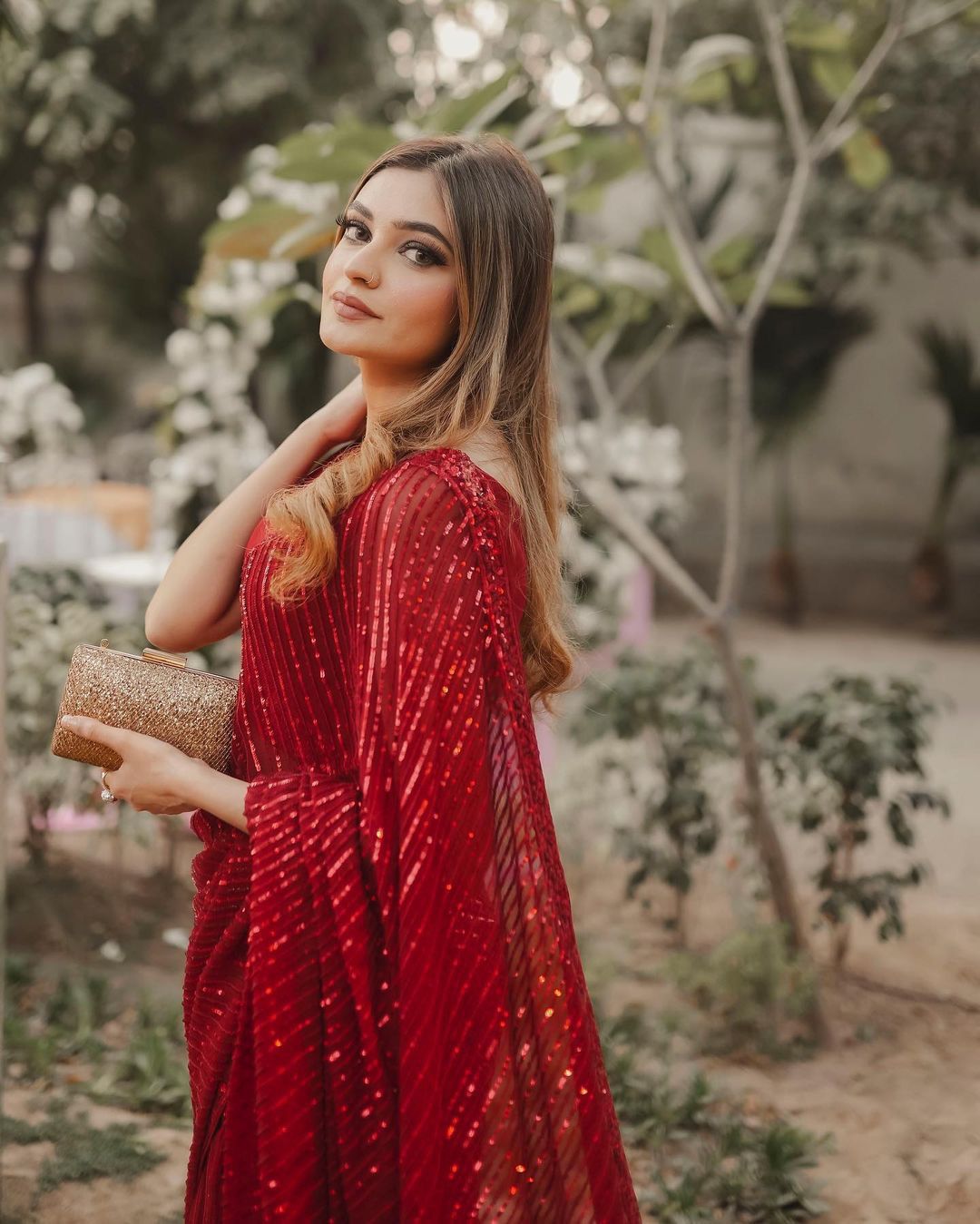 Wedding Wear Beautiful Work Red Color Saree