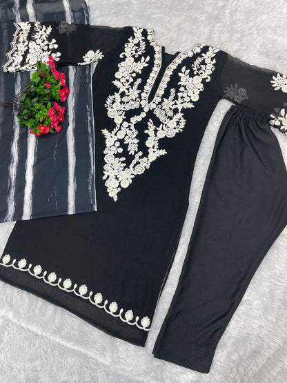 Blissful Black Color Sequences Work Salwar Suit