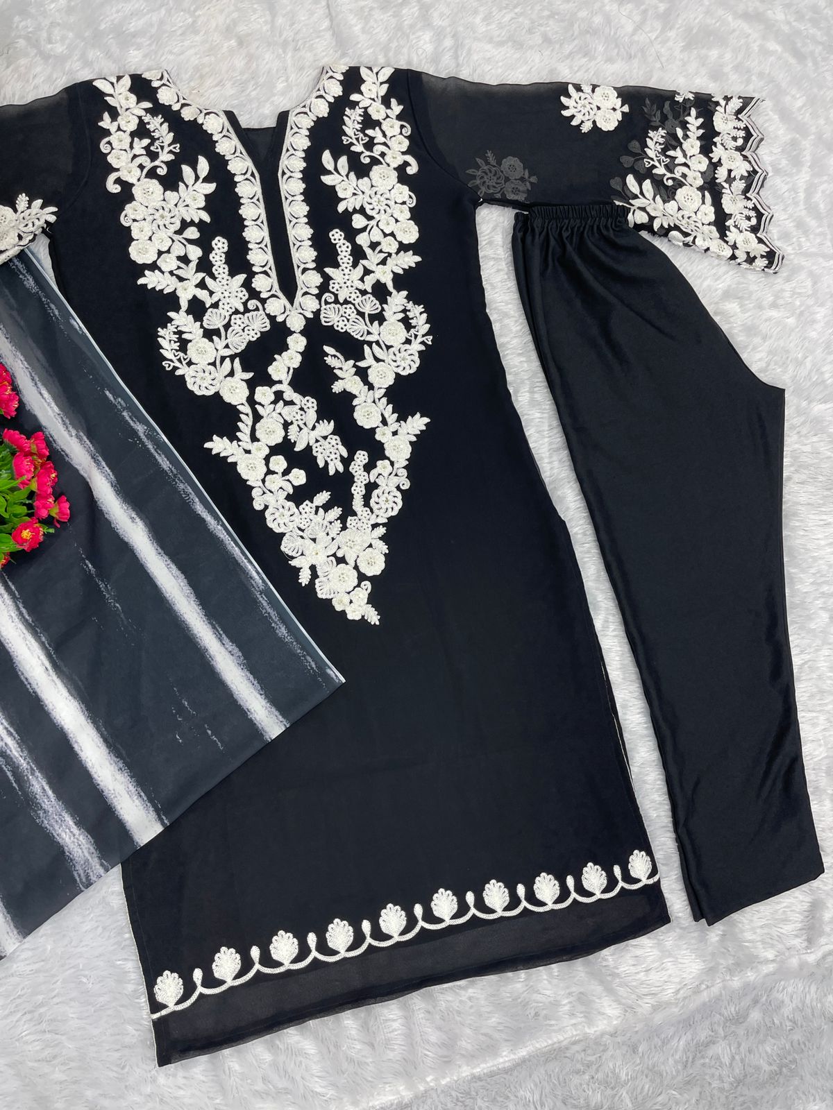 Blissful Black Color Sequences Work Salwar Suit