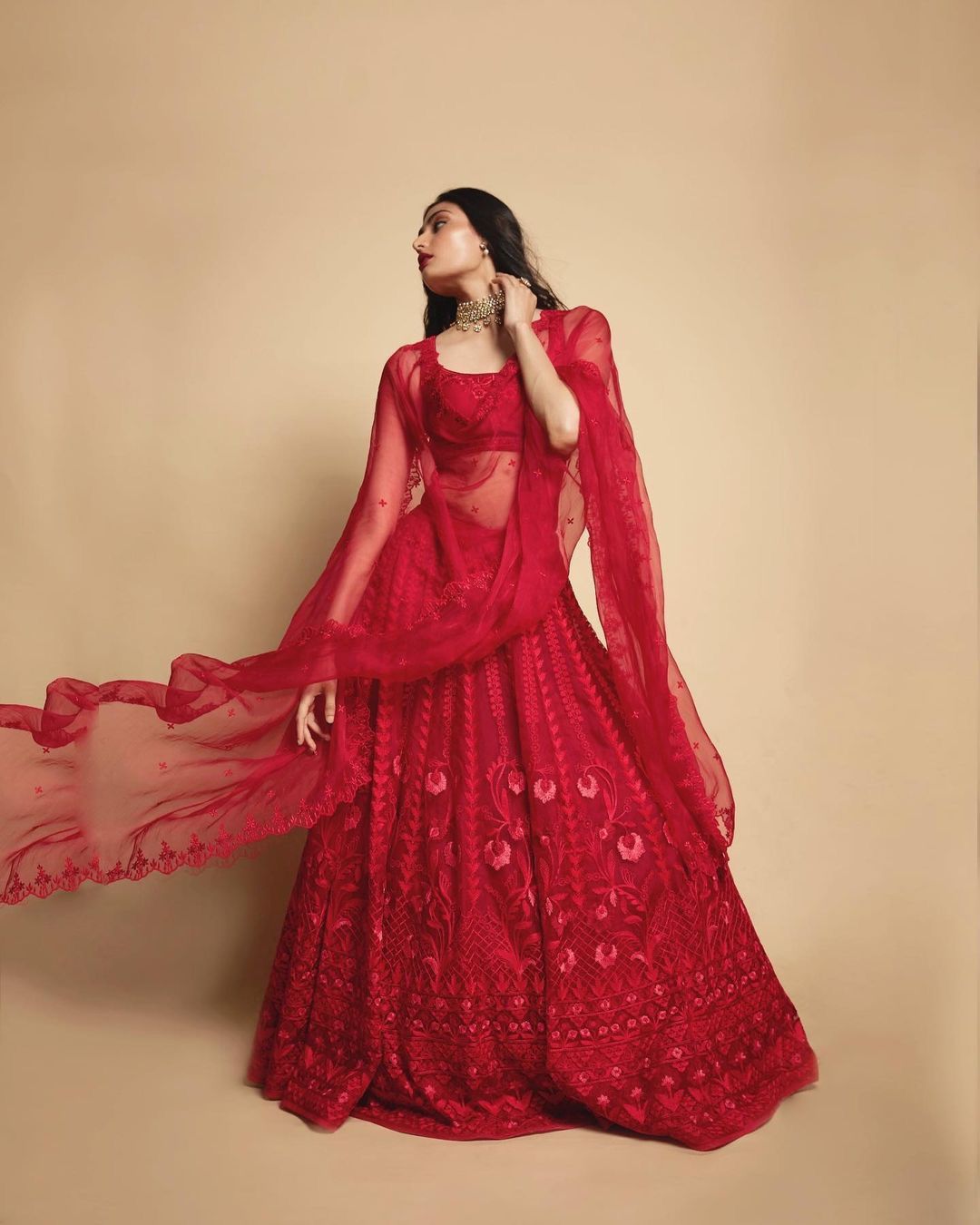 Bollywood Style Red Color Beautiful Work Lehenga Choli