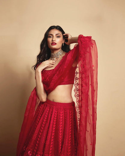 Bollywood Style Red Color Beautiful Work Lehenga Choli