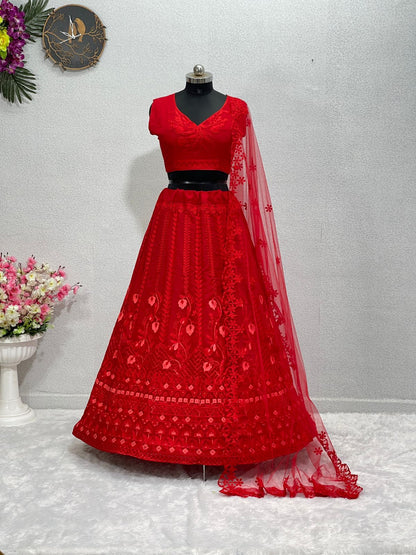 Bollywood Style Red Color Beautiful Work Lehenga Choli