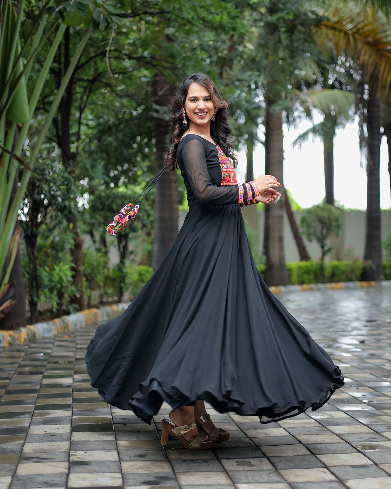 Navratri collection Black Color Latest Gown