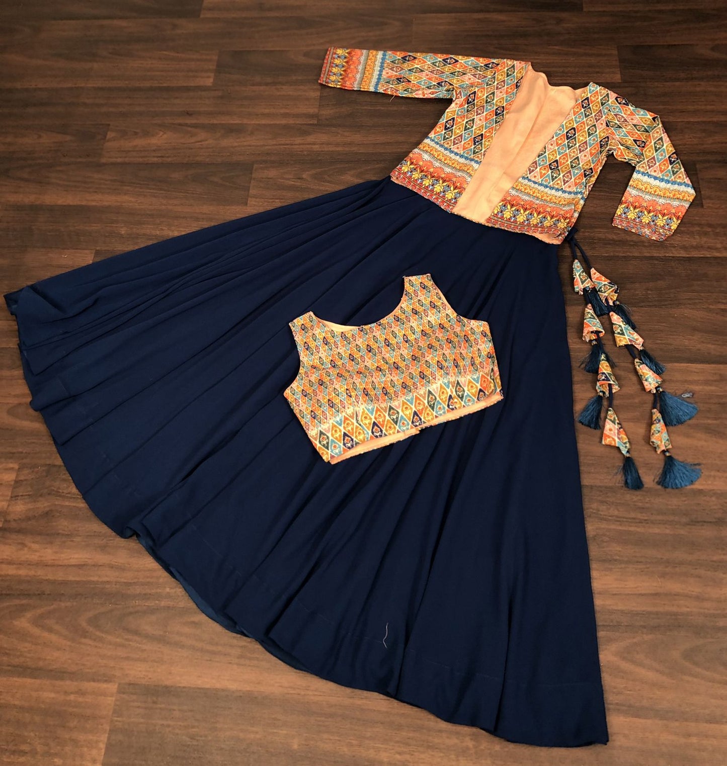 Blue Color Lehenga Choli With Digital Print Koti