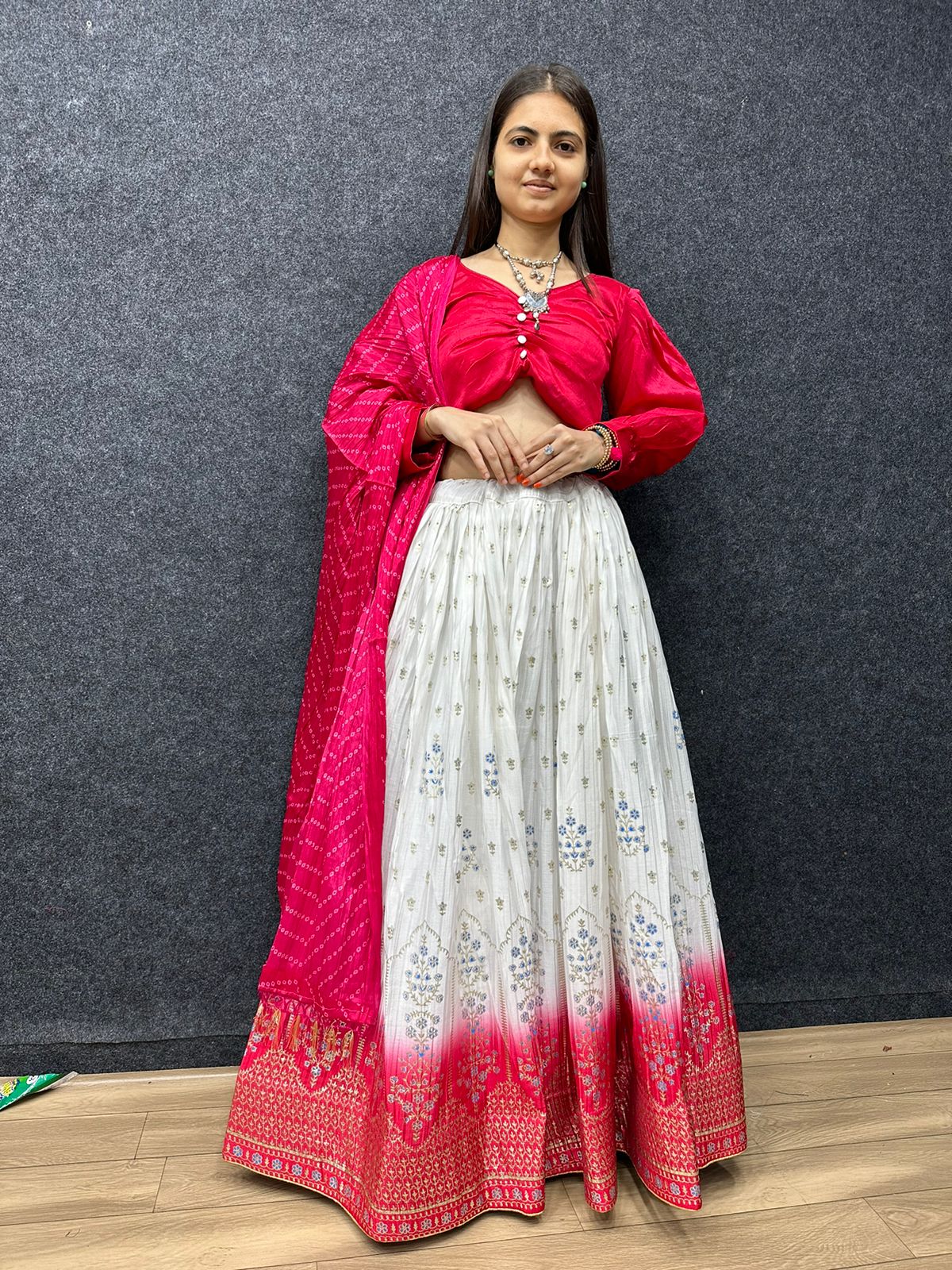 Function Wear Pink And White Stylish Work Lehenga Choli