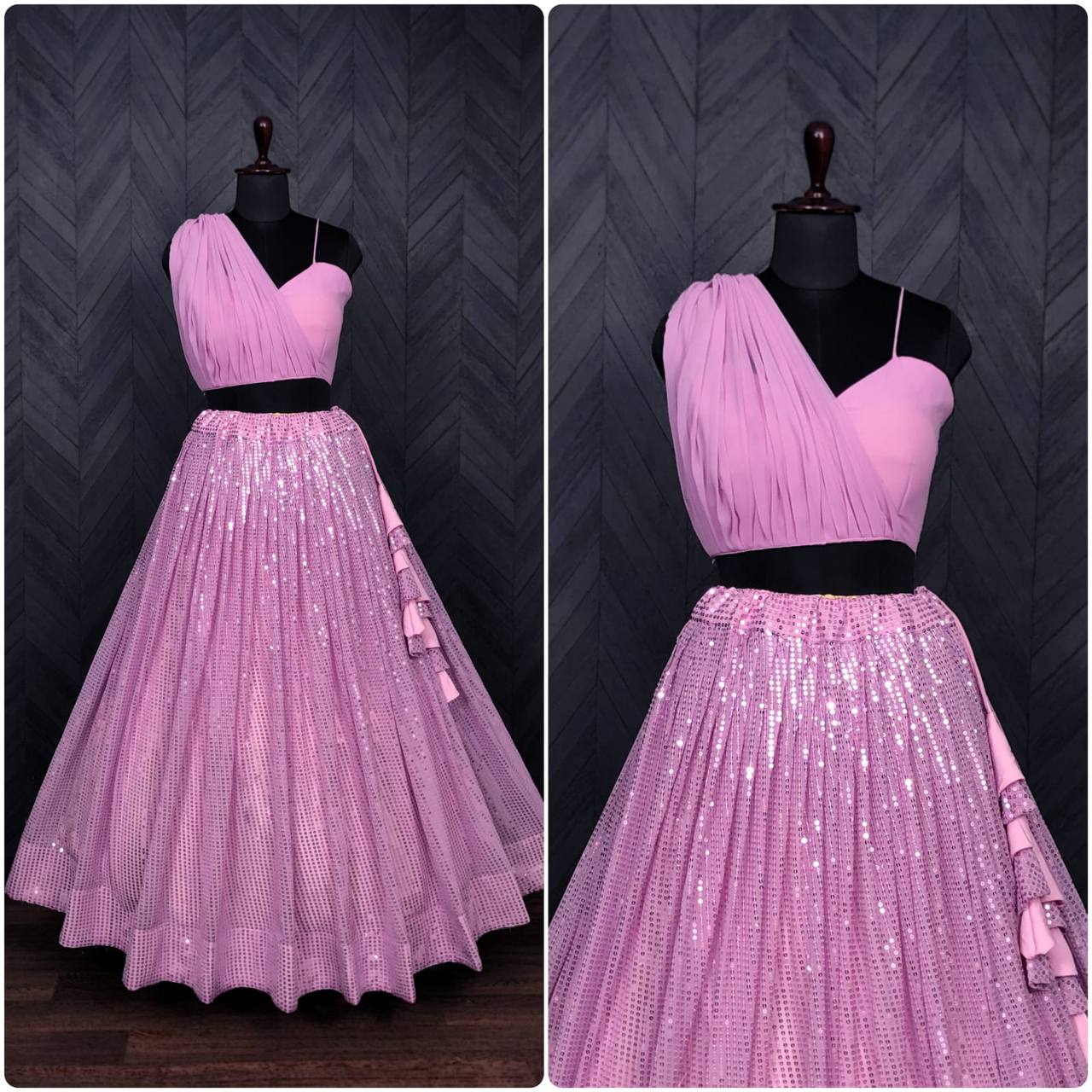 Light Pink Awesome Lehenga With Stylish Blouse