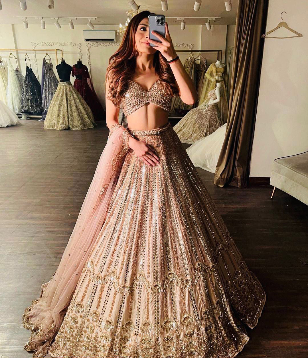 Marriage special Peach Color Sequence Work Lehenga Choli