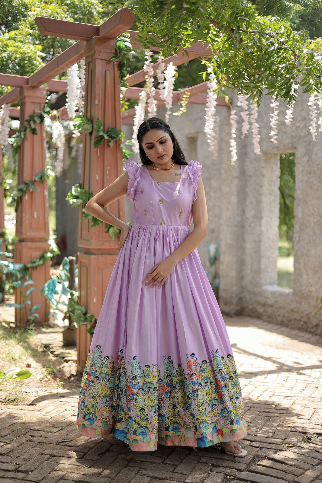 LONG GOWN LAVENDER COLOR, Women's Fashion, Dresses & Sets, Evening dresses  & gowns on Carousell