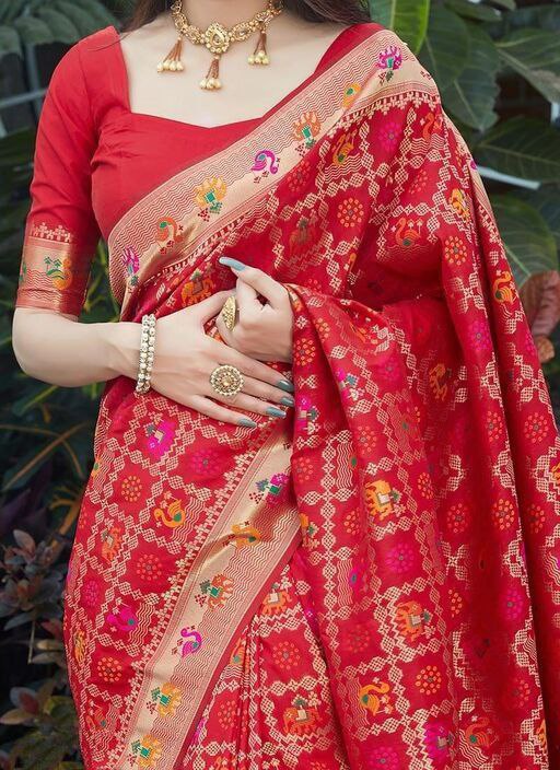 Red Color Wedding Wear Beautiful Saree