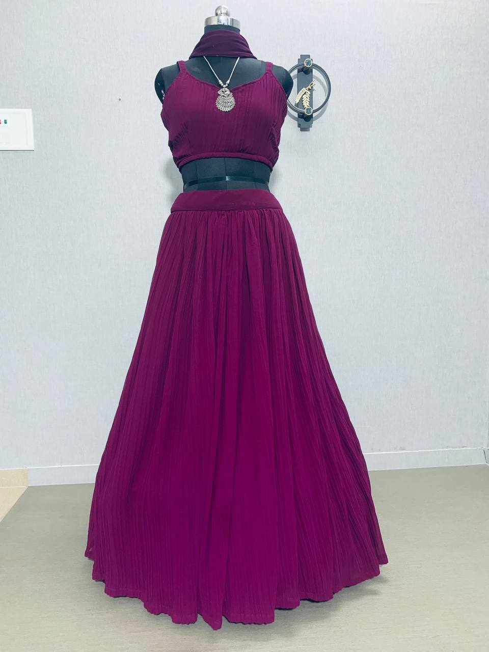 Wine Color Fabulous Lehenga Choli