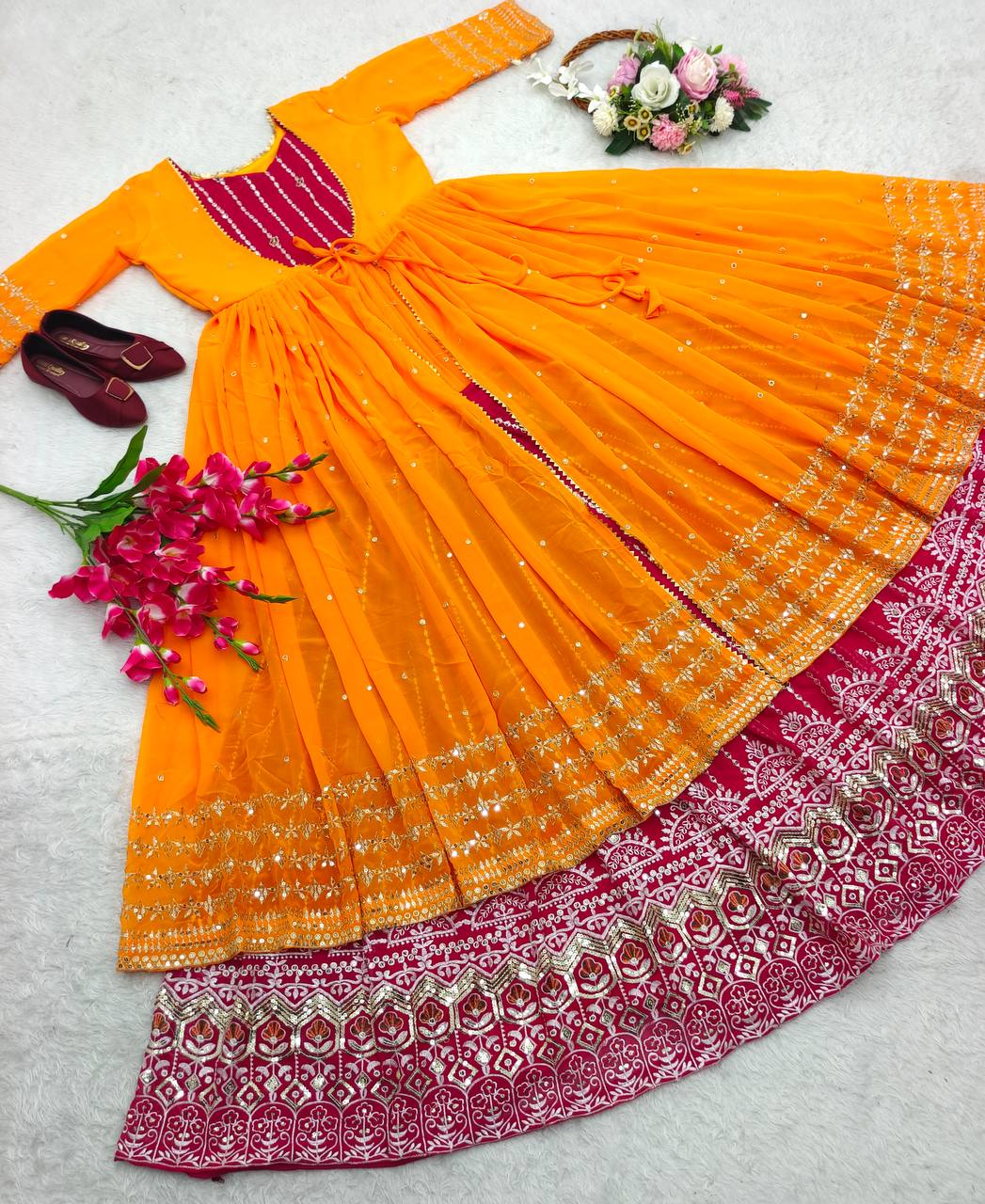 Bestseller | Multi Colour Lace Bridal Lehenga Choli, Multi Colour Lace  Bridal Lehengas and Multi Colour Lace Bridal Ghagra Chaniya Cholis online  shopping