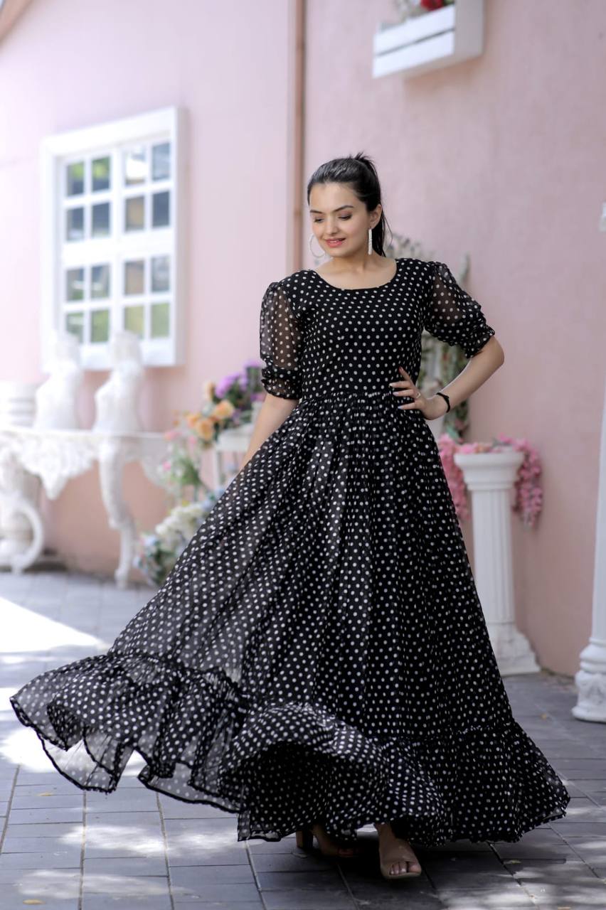 Polka dot gown shop designs