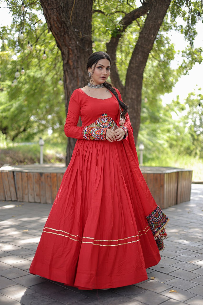 Navratri Collection Red Color Lehenga Choli